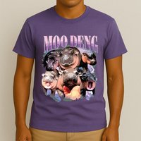 Funny Moodeng Baby Pygmy Hippo Cute Zoo For Family T-Shirt