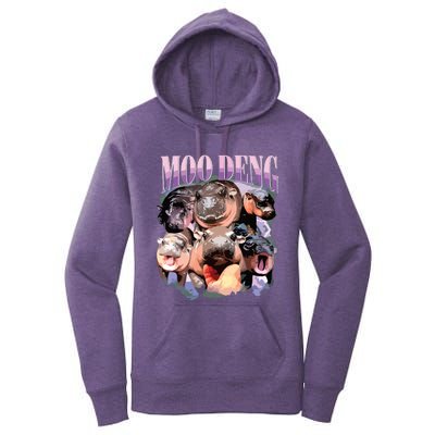 Funny Moodeng Baby Pygmy Hippo Cute Zoo For Family Women's Pullover Hoodie