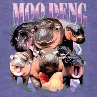 Funny Moodeng Baby Pygmy Hippo Cute Zoo For Family Premium T-Shirt