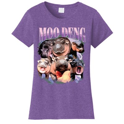 Funny Moodeng Baby Pygmy Hippo Cute Zoo For Family Women's T-Shirt