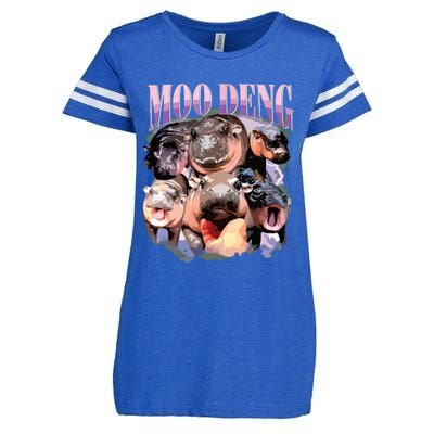 Funny Moodeng Baby Pygmy Hippo Cute Zoo For Family Enza Ladies Jersey Football T-Shirt