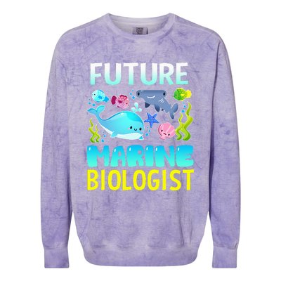 Future Marine Biologist Gifts Student Colorblast Crewneck Sweatshirt