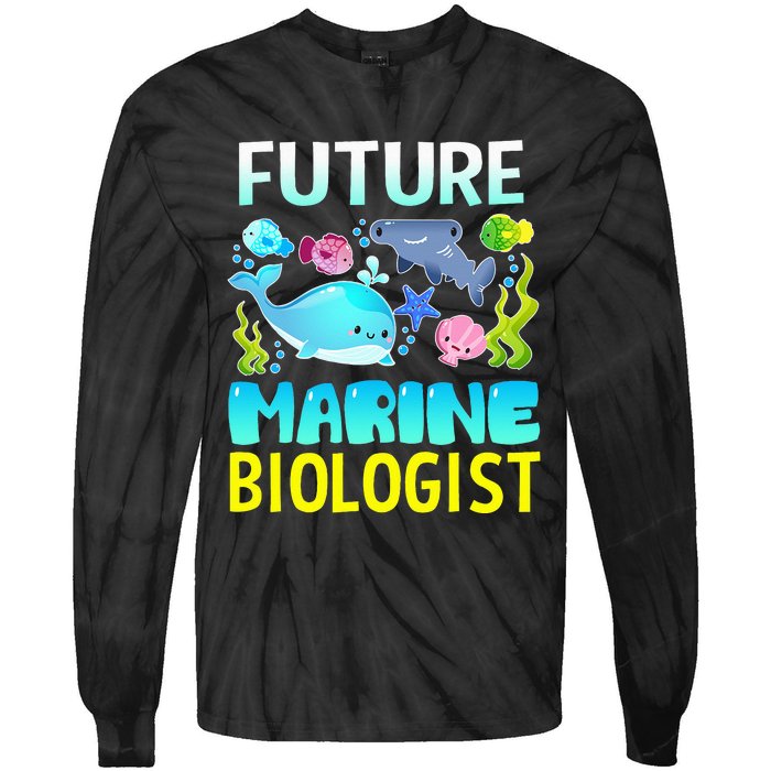 Future Marine Biologist Gifts Student Tie-Dye Long Sleeve Shirt