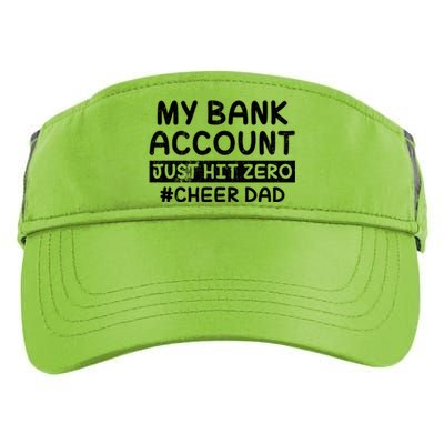 Funny My Bank Account Just Hit Zero Cheer Dad Humor Father Gift Adult Drive Performance Visor