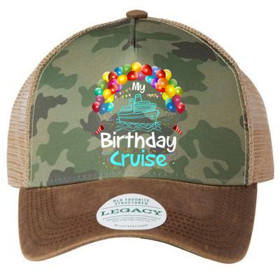 Festive My Birthday Cruise Legacy Tie Dye Trucker Hat