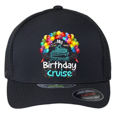 Festive My Birthday Cruise Flexfit Unipanel Trucker Cap