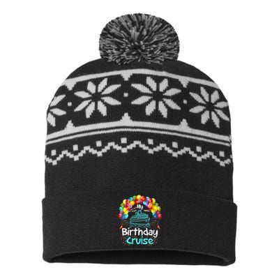 Festive My Birthday Cruise USA-Made Snowflake Beanie