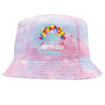 Festive My Birthday Cruise Tie-Dyed Bucket Hat