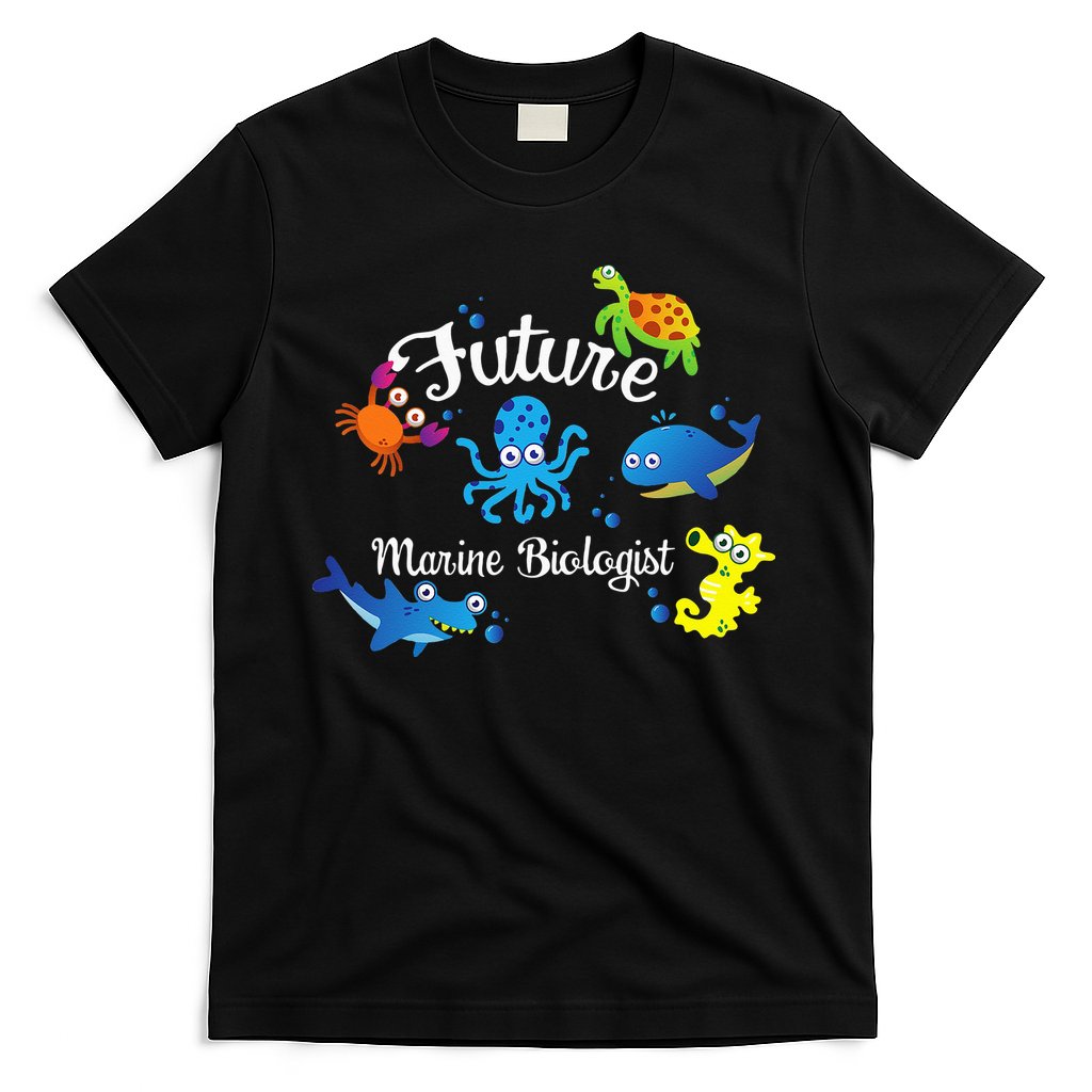 Future Marine Biologist Job Ocean Animal Lover Whale Turtle T-Shirt