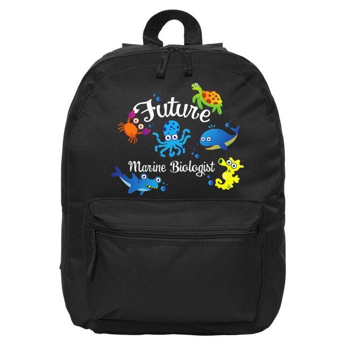 Future Marine Biologist Job Ocean Animal Lover Whale Turtle 16 in Basic Backpack