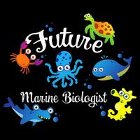 Future Marine Biologist Job Ocean Animal Lover Whale Turtle 16 in Basic Backpack