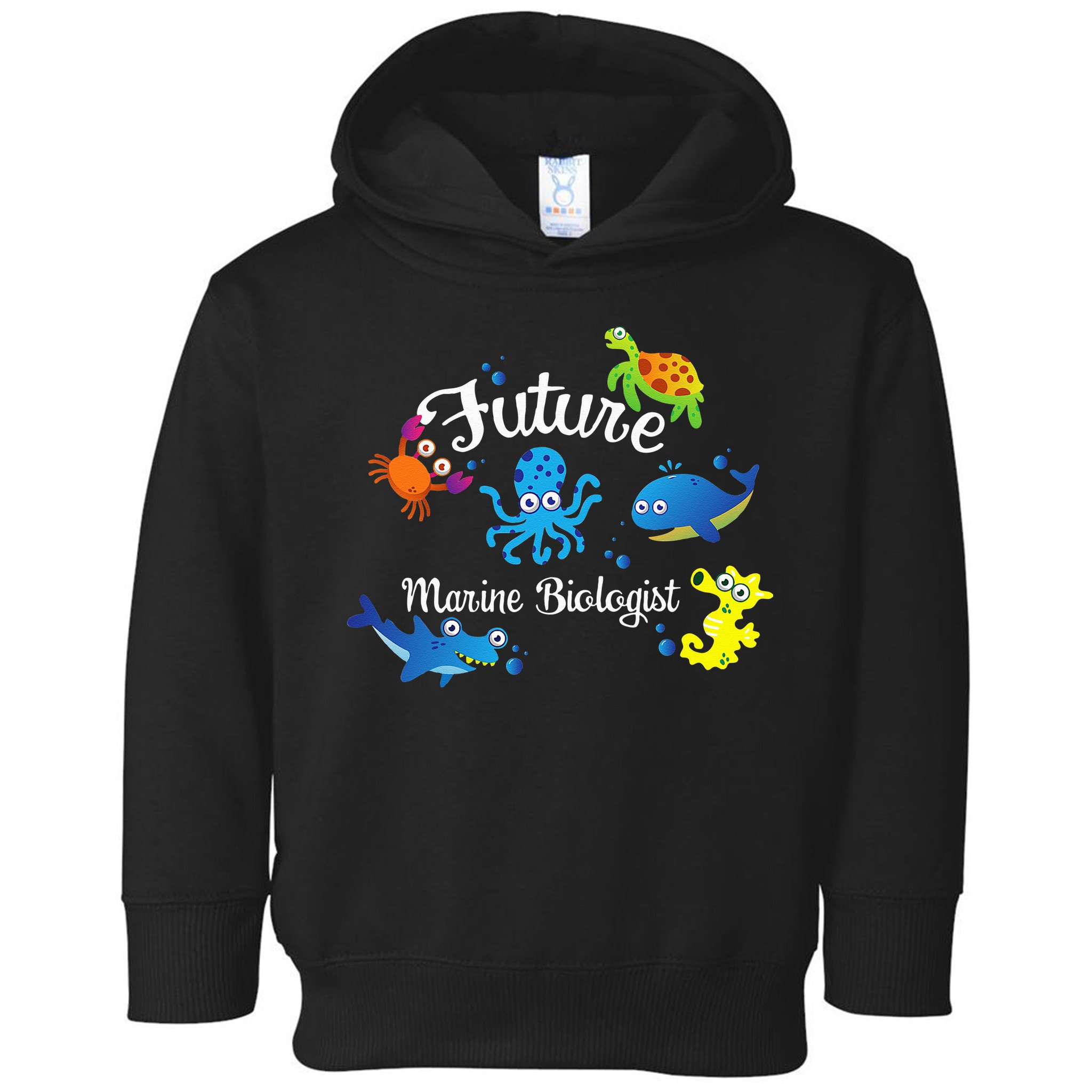 Future Marine Biologist Job Ocean Animal Lover Whale Turtle Toddler Hoodie