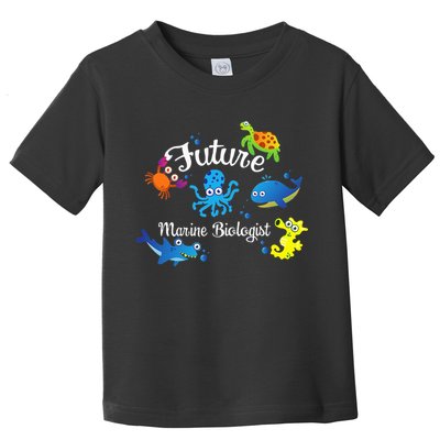 Future Marine Biologist Job Ocean Animal Lover Whale Turtle Toddler T-Shirt
