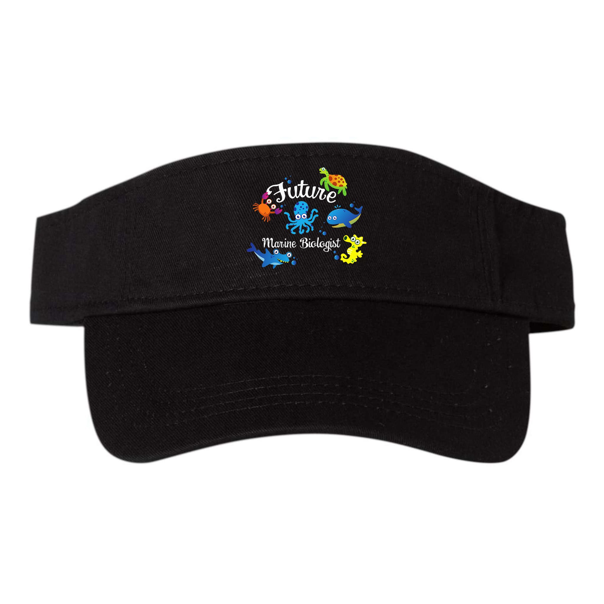 Future Marine Biologist Job Ocean Animal Lover Whale Turtle Visor