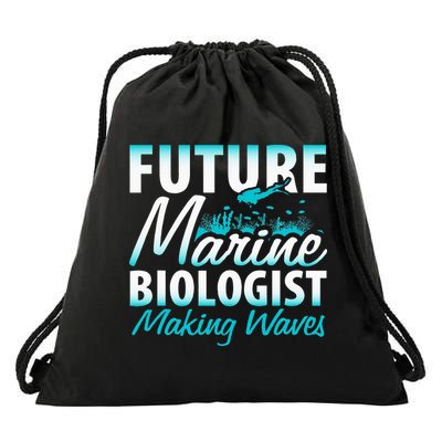 FUTURE MARINE BIOLOGIST MAKING WAVES Graduation Gift Drawstring Bag