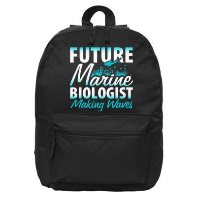 FUTURE MARINE BIOLOGIST MAKING WAVES Graduation Gift 16 in Basic Backpack