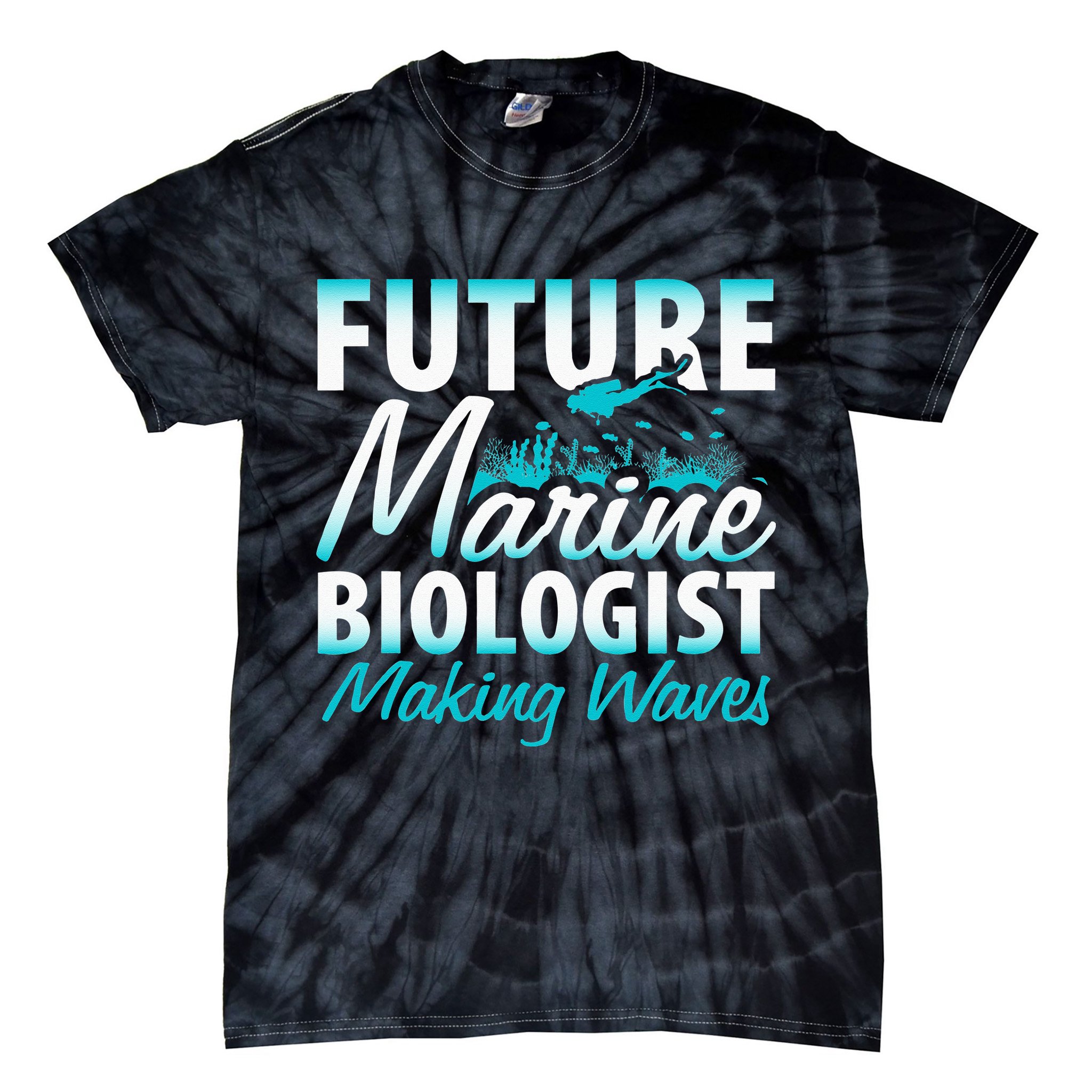 FUTURE MARINE BIOLOGIST MAKING WAVES Graduation Gift Tie-Dye T-Shirt