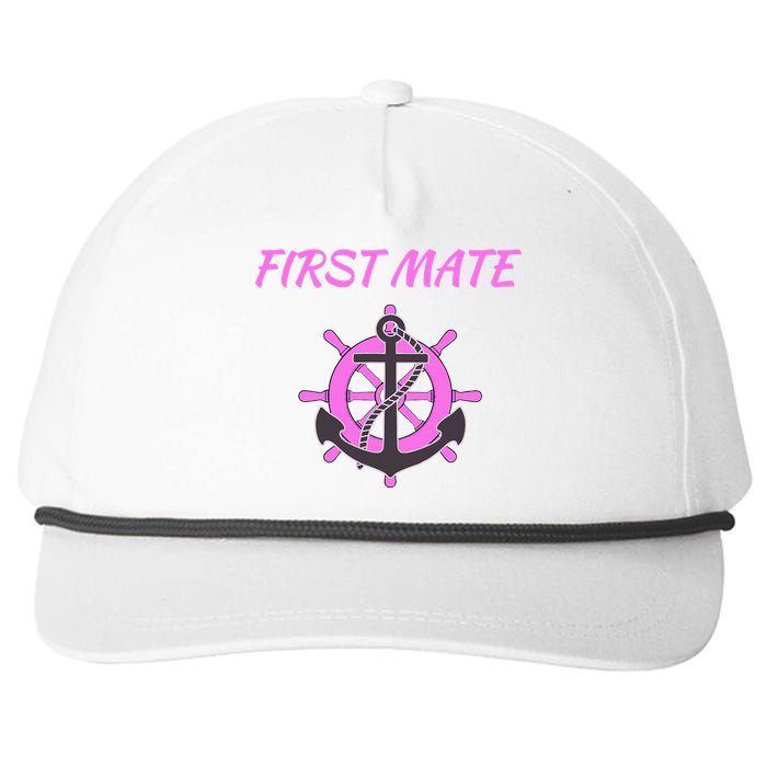 First Mate Boat Anchor Nautical Snapback Five-Panel Rope Hat