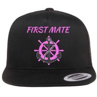 First Mate Boat Anchor Nautical Flat Bill Trucker Hat