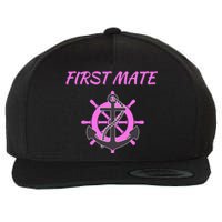 First Mate Boat Anchor Nautical Wool Snapback Cap