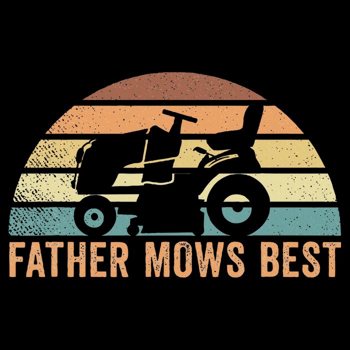 Father Mows Best Lawn Care Dad Mowing Gardener Backpack