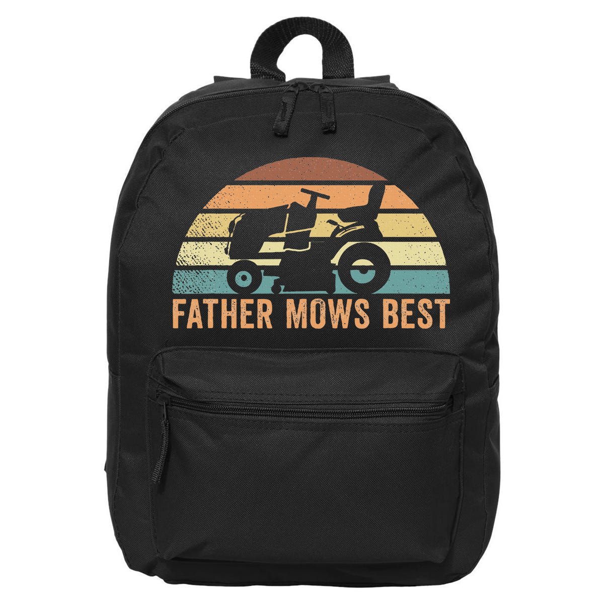 Father Mows Best Lawn Care Dad Mowing Gardener 16 in Basic Backpack
