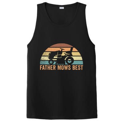 Father Mows Best Lawn Care Dad Mowing Gardener PosiCharge Competitor Tank