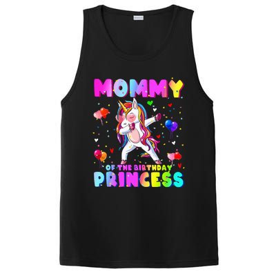 Family Matching Birthday Princess Girl Dabbing Unicorn Mom PosiCharge Competitor Tank