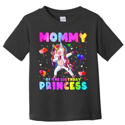 Family Matching Birthday Princess Girl Dabbing Unicorn Mom Toddler T-Shirt