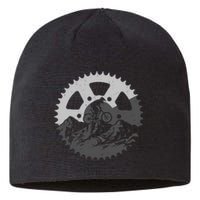 Funny Mountain Biking Art For MTB Mountain Biker Sustainable Beanie