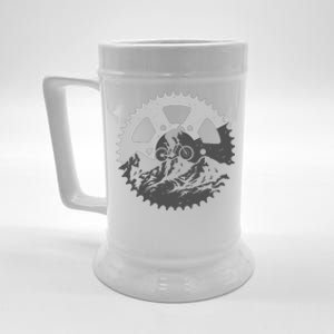 Funny Mountain Biking Art For MTB Mountain Biker Beer Stein