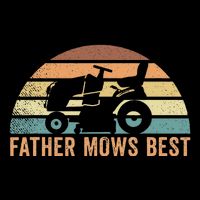 Father Mows Best Lawn Care Dad Mowing Gardener Bucket Hat