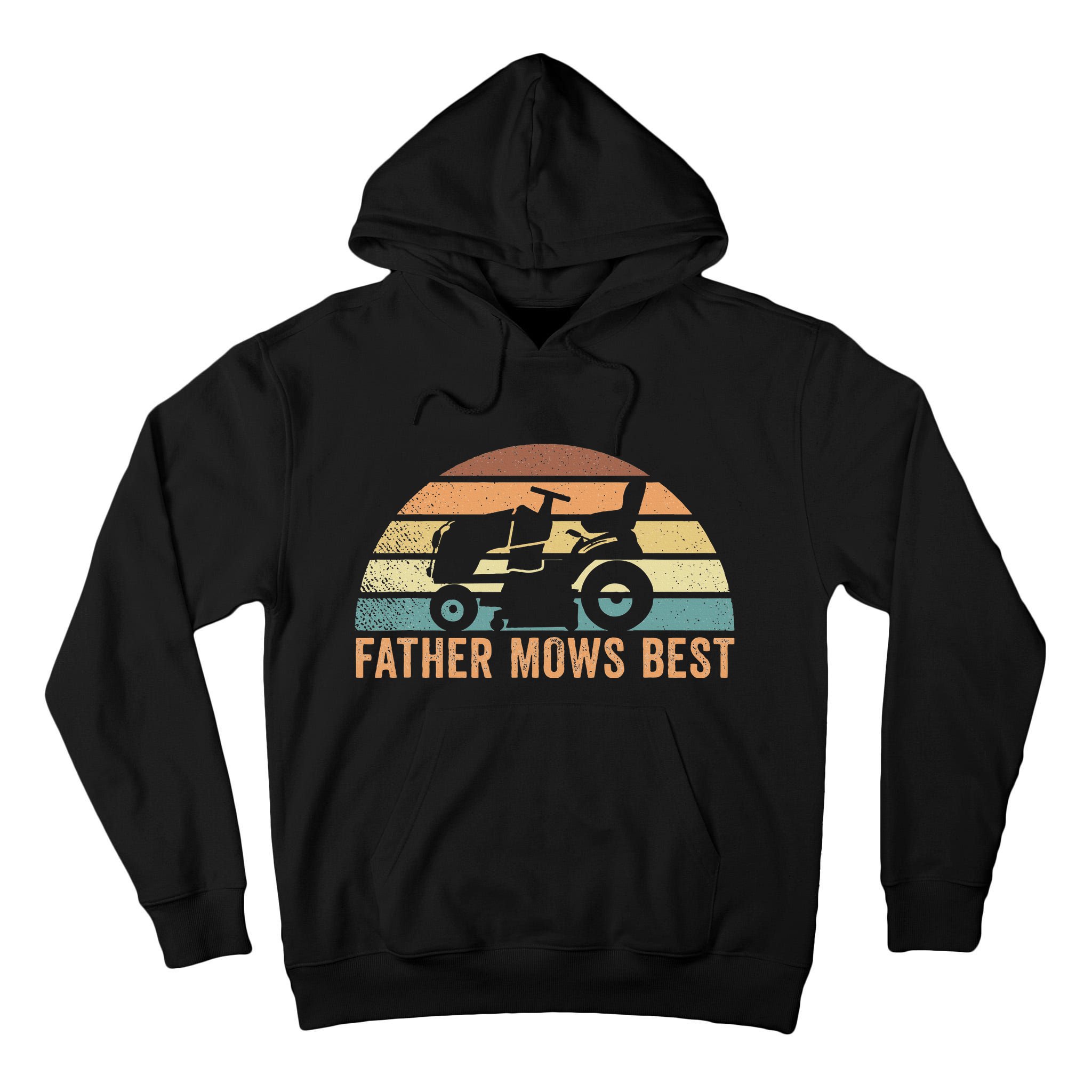 Father Mows Best Lawn Care Dad Mowing Gardener Tall Hoodie
