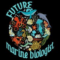 Future Marine Biologist Ocean Life Drawing Whale Octopus Cooling Performance Crew T-Shirt