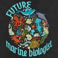 Future Marine Biologist Ocean Life Drawing Whale Octopus Adult Drive Performance Visor