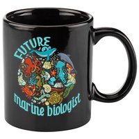 Future Marine Biologist Ocean Life Drawing Whale Octopus 11oz C Handle Ceramic Mug