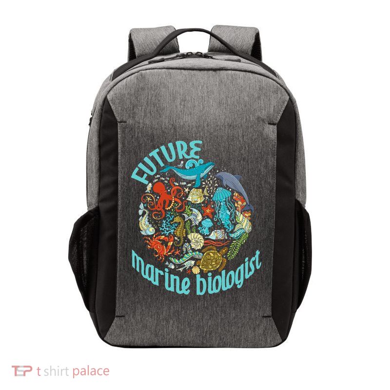 Future Marine Biologist Ocean Life Drawing Whale Octopus Vector Backpack