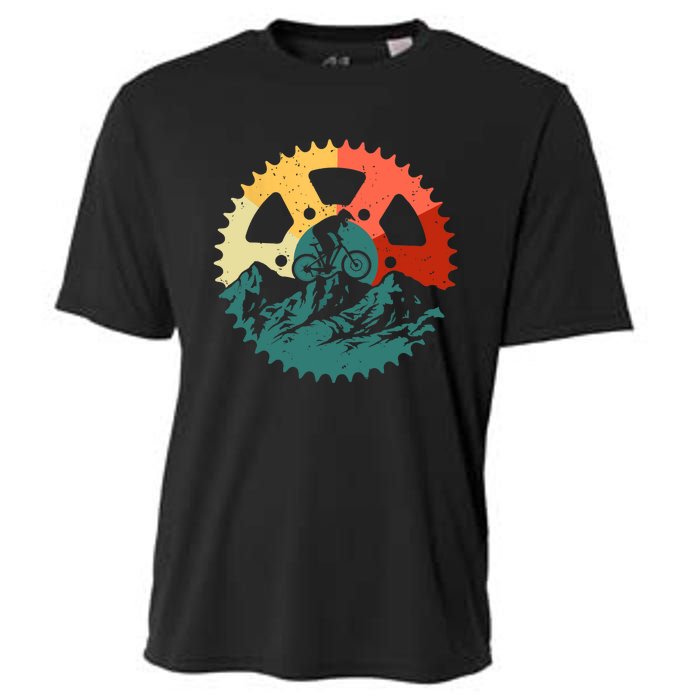 Funny Mountain Biking Art For MTB Mountain Biker Cooling Performance Crew T-Shirt