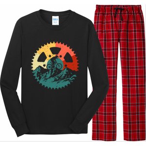 Funny Mountain Biking Art For MTB Mountain Biker Long Sleeve Pajama Set