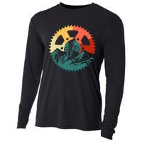 Funny Mountain Biking Art For MTB Mountain Biker Cooling Performance Long Sleeve Crew