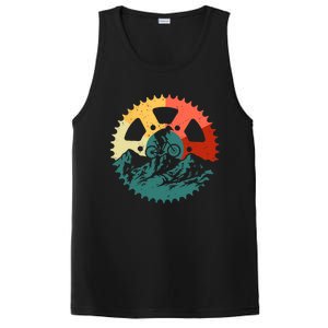 Funny Mountain Biking Art For MTB Mountain Biker PosiCharge Competitor Tank