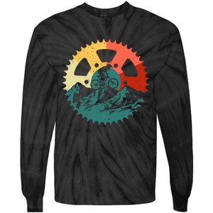 Funny Mountain Biking Art For MTB Mountain Biker Tie-Dye Long Sleeve Shirt