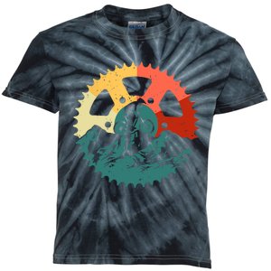 Funny Mountain Biking Art For MTB Mountain Biker Kids Tie-Dye T-Shirt