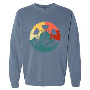 Funny Mountain Biking Art For MTB Mountain Biker Garment-Dyed Sweatshirt