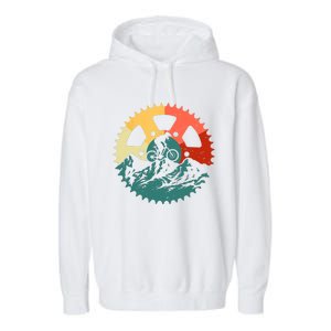 Funny Mountain Biking Art For MTB Mountain Biker Garment-Dyed Fleece Hoodie