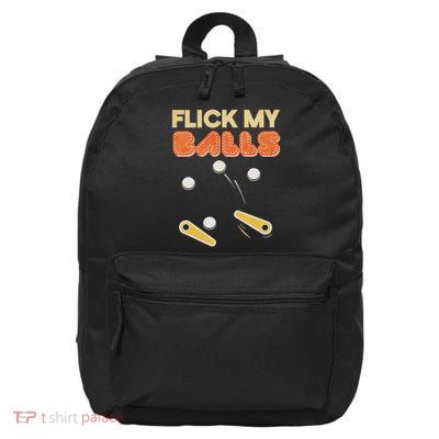 Flick My Balls Retro Pinball Gift 16 in Basic Backpack