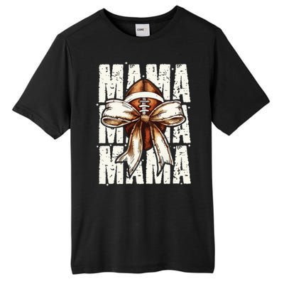 Football Mama Bow Fall Coquette Bow Tall Fusion ChromaSoft Performance T-Shirt