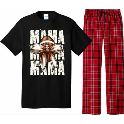 Football Mama Bow Fall Coquette Bow Pajama Set