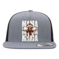 Football Mama Bow Fall Coquette Bow Flat Bill Trucker Hat