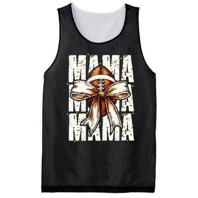 Football Mama Bow Fall Coquette Bow Mesh Reversible Basketball Jersey Tank